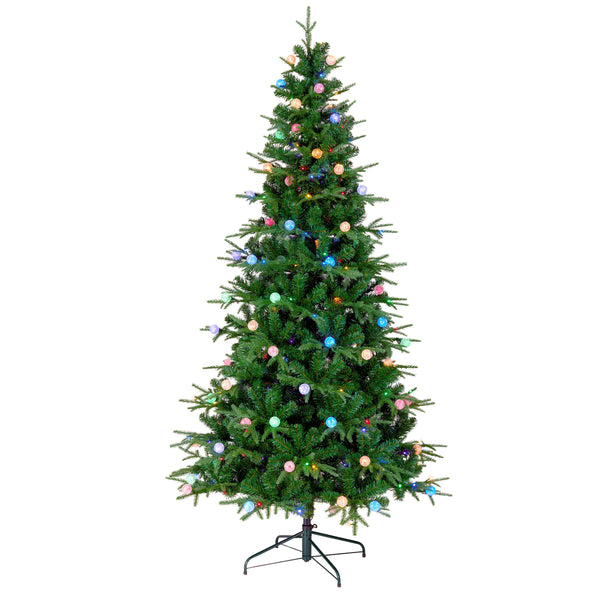 national tree company 6 ft. Duxbury Slim Tree with Dual Color LED Lights