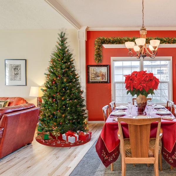 National Tree Company 6 Ft. Pre-Lit Aspen Spruce Slim Tree With Multicolor Lights