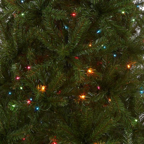 National Tree Company 6 Ft. Pre-Lit Aspen Spruce Slim Tree With Multicolor Lights