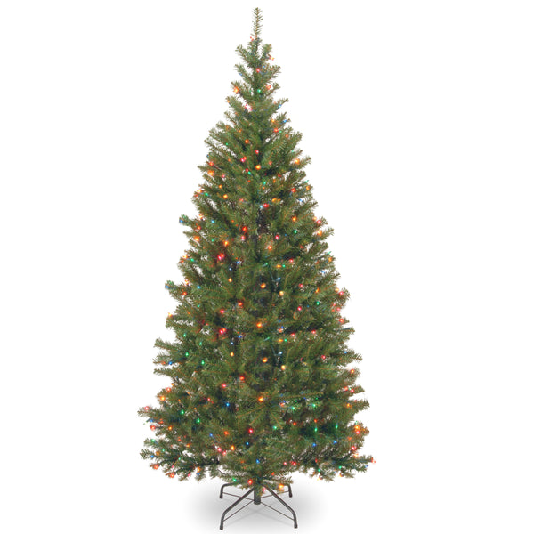 national tree company 6 ft. Pre-Lit Aspen Spruce Slim Tree with Multicolor Lights