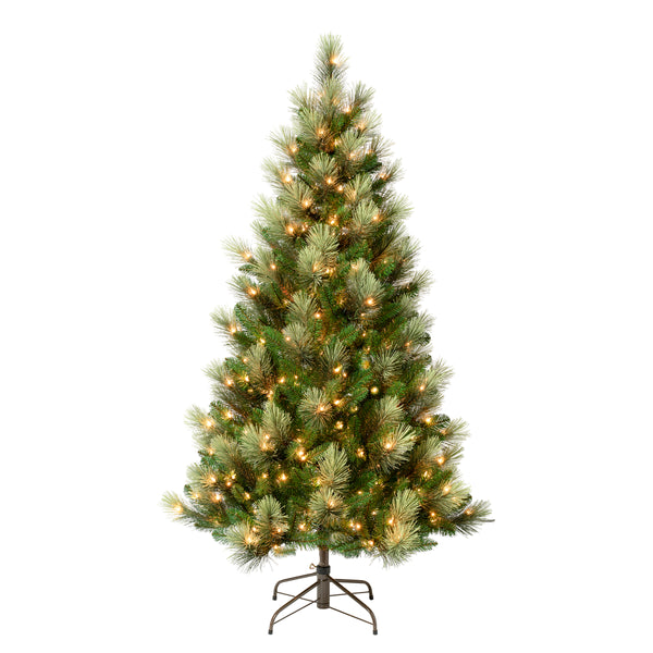 national tree company 6 ft. Pre-Lit Charleston Pine Slim Tree with Clear Lights