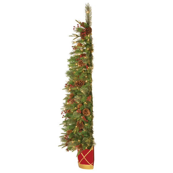 National Tree Company 6 Ft. Pre-Lit Colonial Collection Slim Tree With Clear Lights