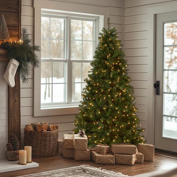 National Tree Company 6 Ft. Pre-Lit North Valley Spruce Tree With Clear Lights