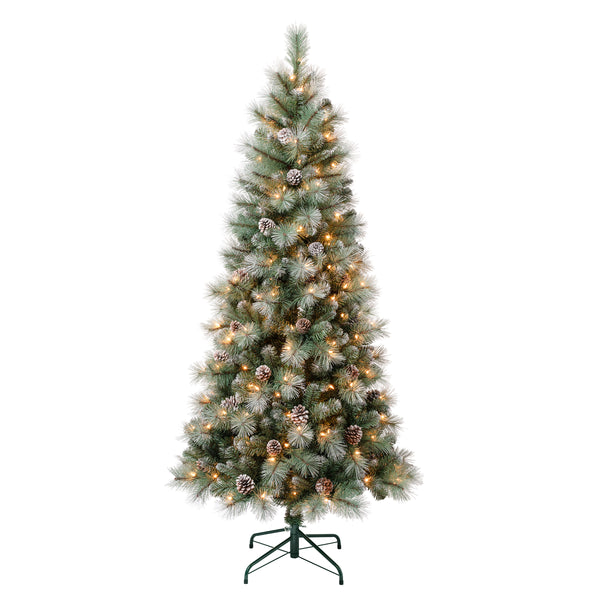 national tree company 6 ft. Pre-Lit Perry Mixed Pine Tree with Clear Lights