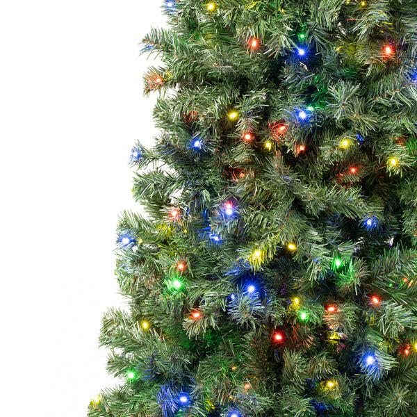 National Tree Company 6 Ft. Pre-Lit Sagamore Slim Tree With Multi LED Lights
