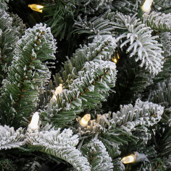National Tree Company 6 Ft. Pre-Lit Snowy Libby Fir Tree With LED Lights