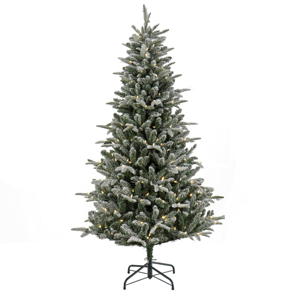 national tree company 6 ft. Pre-Lit Snowy Libby Fir Tree with LED Lights