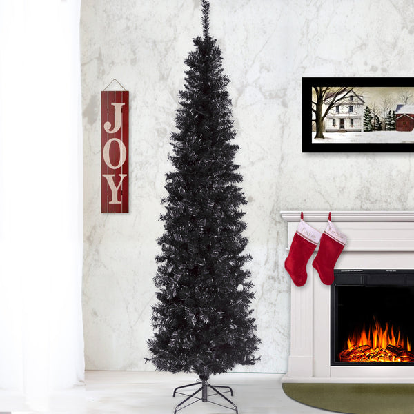 National Tree Company 6 Ft. Tinsel Collection Black Tree