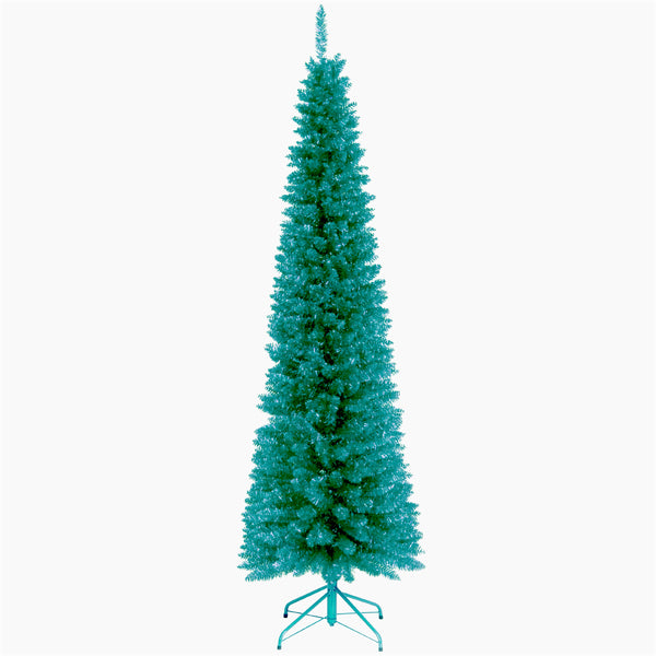 national tree company 6 ft. Tinsel Collection Turquoise Tree