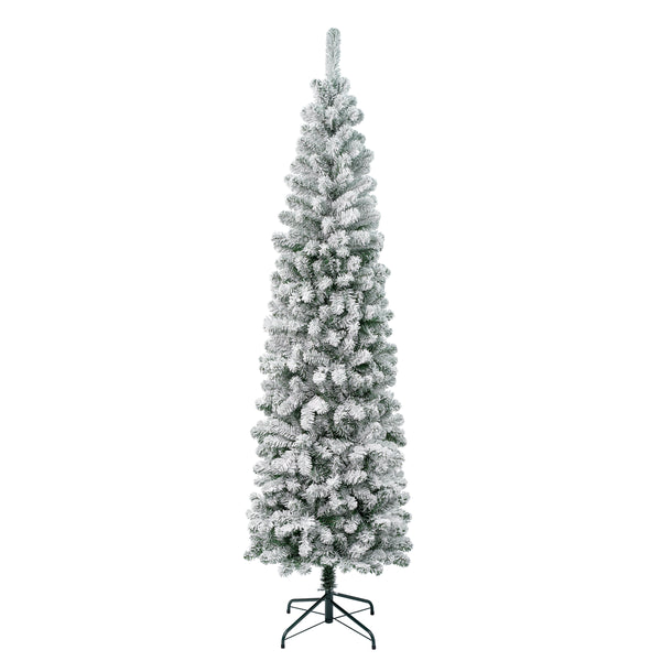 national tree company 7.5 ft. Acacia Pencil Slim Flocked Tree national tree company 7.5 ft. Acacia Pencil Slim Flocked Tree