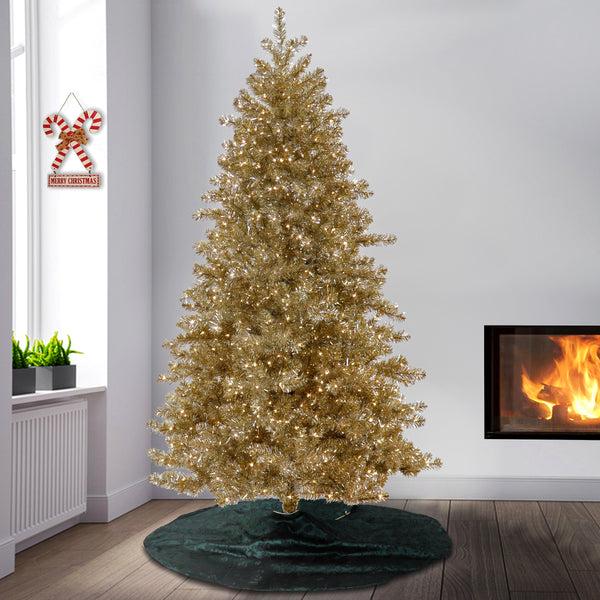 National Tree Company 7.5 Ft. Pre-Lit Christmas Platinum Metallic Tree
