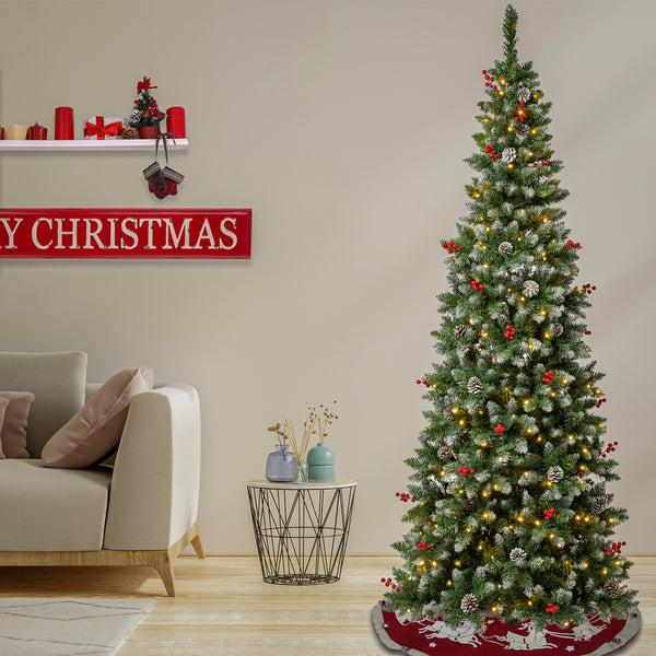 National Tree Company 7.5 Ft. Pre-Lit Cullen Slim Tree With Warm White LED Lights