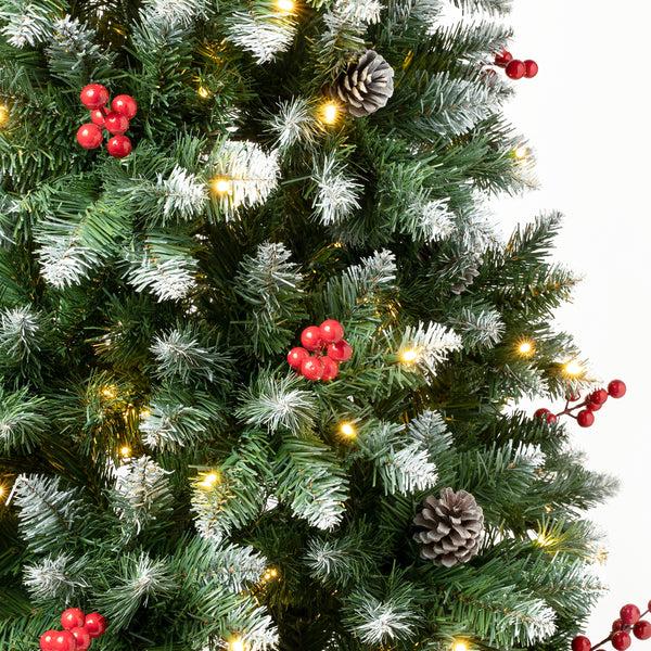 National Tree Company 7.5 Ft. Pre-Lit Cullen Slim Tree With Warm White LED Lights