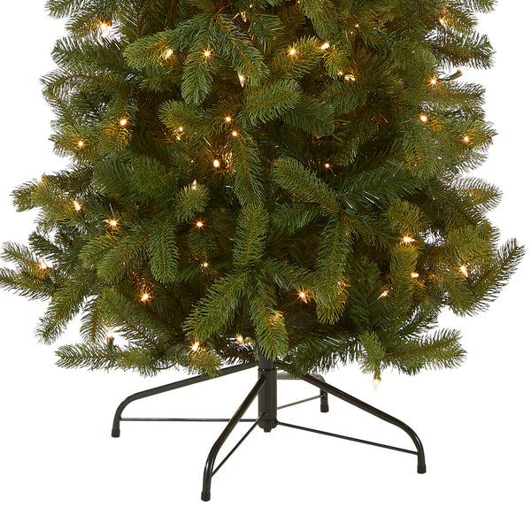 National Tree Company 7.5 Ft. Pre-Lit Downswept Douglas Fir Pencil Slim Tree With Clear Lights