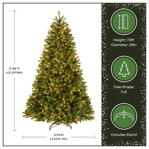 national Tree Company 7.5 Ft. Pre-Lit Downswept Douglas Fir Tree With 750 Clear Lights & 1867 Branch Tips