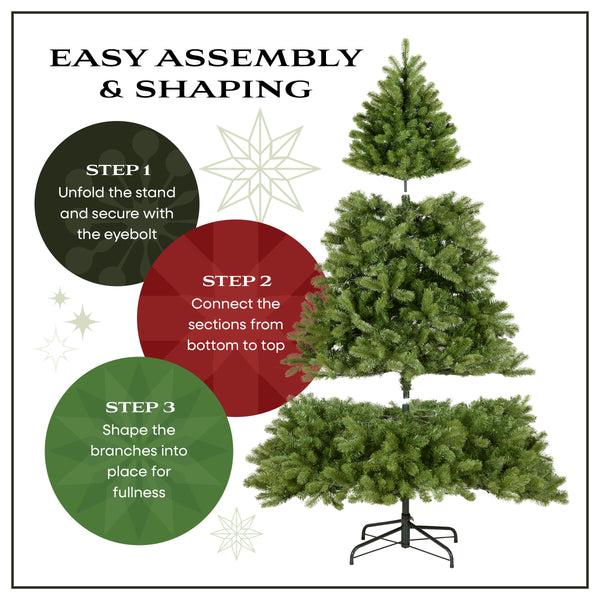 national Tree Company 7.5 Ft. Pre-Lit Downswept Douglas Fir Tree With 750 Clear Lights & 1867 Branch Tips