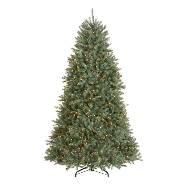 national tree company 7.5 ft. Pre-Lit Dunhill Fir Blue Tree with Clear Lights