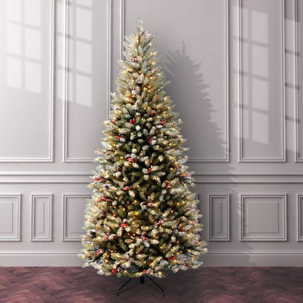 National Tree Company 7.5 Ft. Pre-Lit Dunhill Fir Slim Tree With Clear Lights