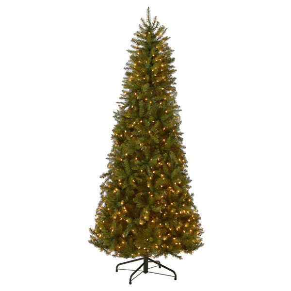 national tree company 7.5 ft. Pre-Lit Dunhill Fir Slim Tree with Clear Lights