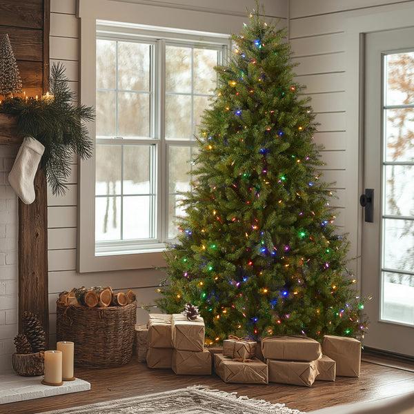 National Tree Company 7.5 Ft. Pre-Lit Dunhill Fir Tree With Dual Color LED Lights