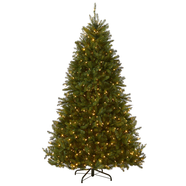 national tree company 7.5 ft. Pre-Lit Dunhill Fir Tree with Dual Color LED Lights