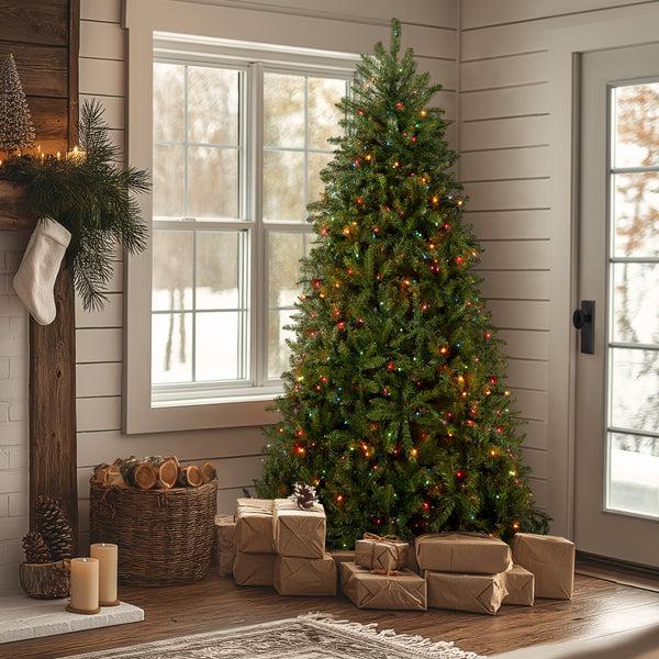 National Tree Company 7.5 Ft. Pre-Lit Dunhill Fir Tree With Multicolor Lights