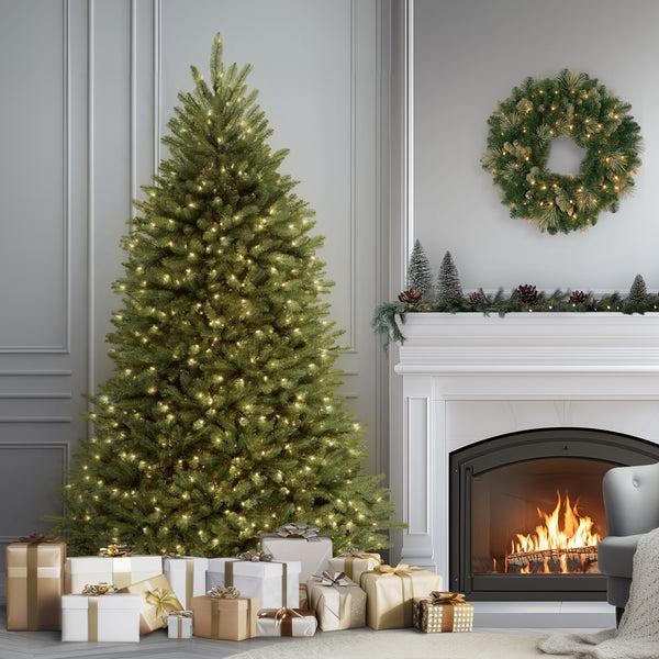 National Tree Company 7.5 Ft. Pre-Lit Dunhill Fir Tree With PowerConnect Clear Lights