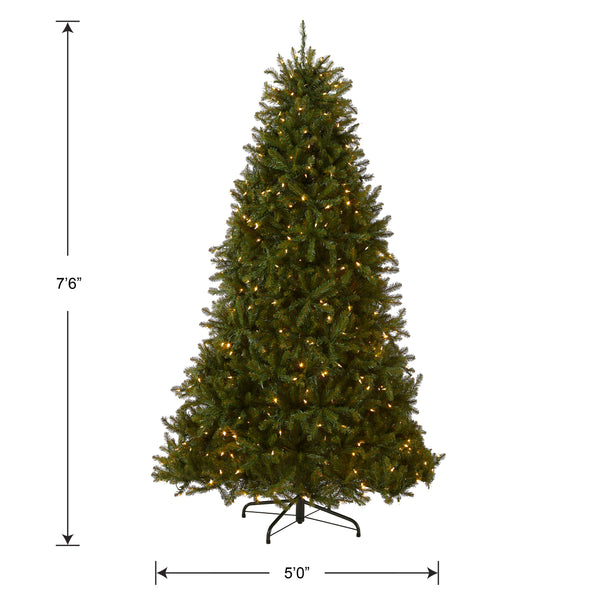 National Tree Company 7.5 Ft. Pre-Lit Dunhill Fir Tree With PowerConnect Dual Color LED Lights