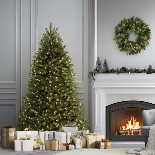 National Tree Company 7.5 Ft. Pre-Lit Dunhill Fir Tree With White Lights
