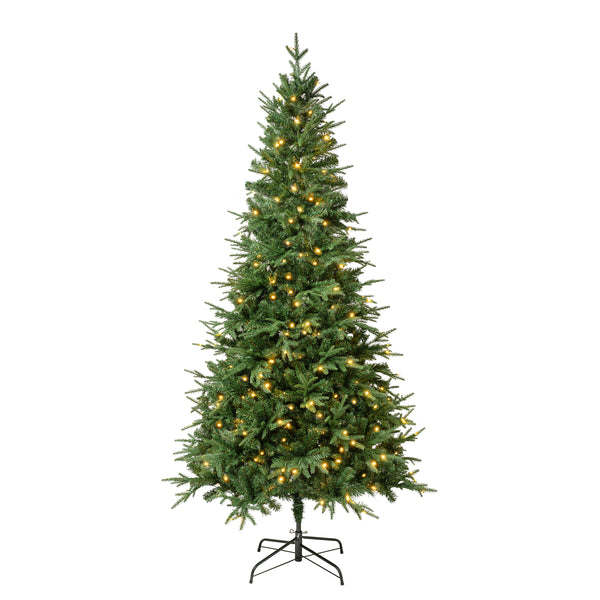 national tree company 7.5 ft. Pre-Lit Duxbury Mix Feel Real Tree with Warm White LED Lights