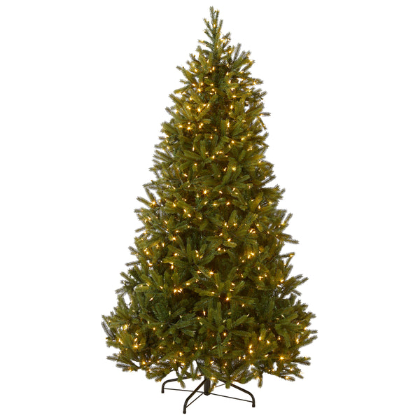 national tree company 7.5 ft. Pre-Lit Jersey Fraser Fir Medium Tree with Dual Color LED Lights
