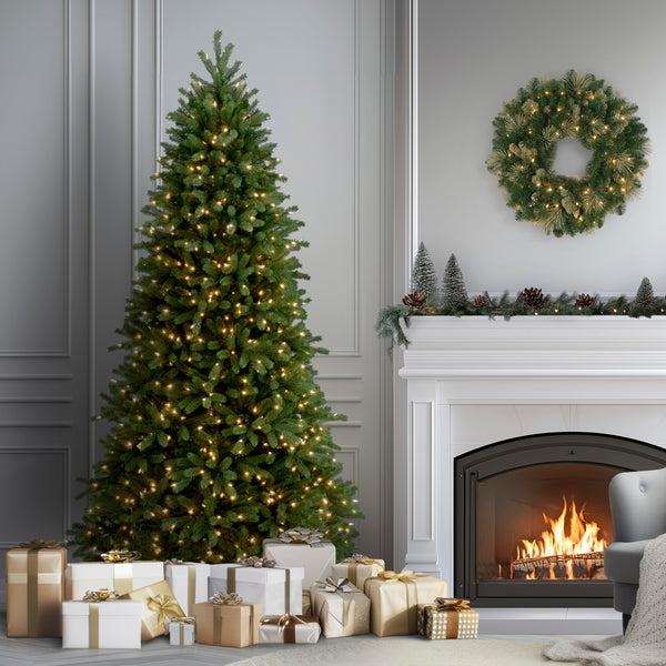 National Tree Company 7.5 Ft. Pre-Lit Jersey Fraser Fir Slim Tree With Clear Lights