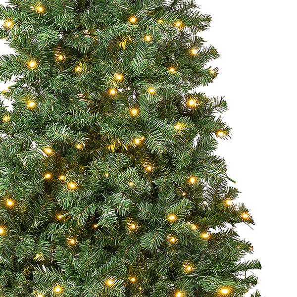 National Tree Company 7.5 Ft. Pre-Lit Linden Spruce Slim Tree With LED Lights