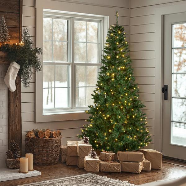 National Tree Company 7.5 Ft. Pre-Lit Linden Spruce Tree With Warm White LED Lights