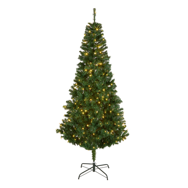national tree company 7.5 ft. Pre-Lit Linden Spruce Tree with Warm White LED Lights