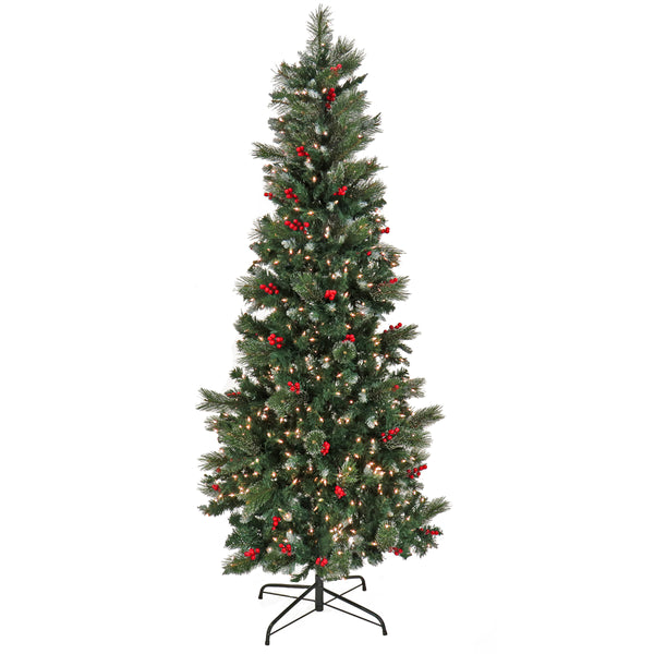 national tree company 7.5 ft. Pre-Lit Meadowlark Pencil Tree with Clear Lights