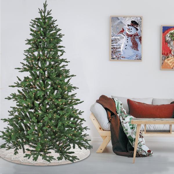 National Tree Company 7.5 Ft. Pre-Lit Merryweather Fir Feel Real Tree With Clear Lights