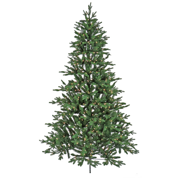 national tree company 7.5 ft. Pre-Lit Merryweather Fir Feel Real Tree with Clear Lights