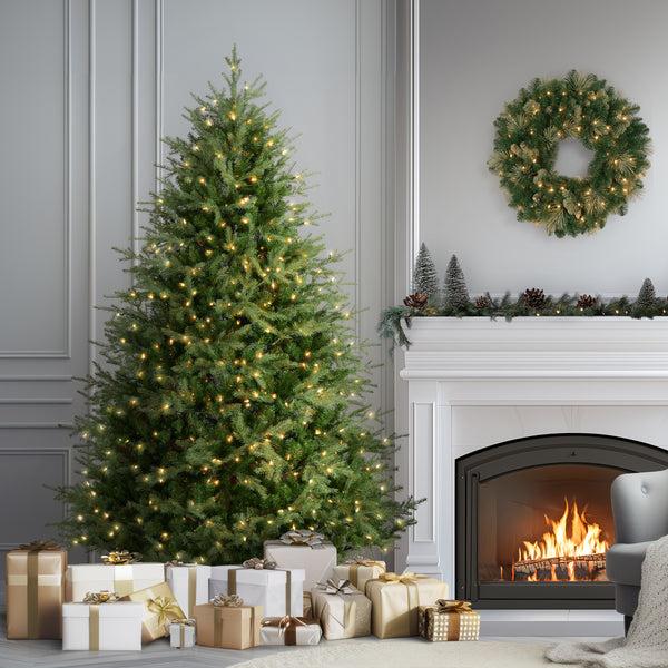 National Tree Company 7.5 Ft. Pre-Lit Nordic Spruce Medium Tree With Clear Lights
