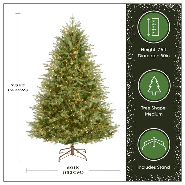 National Tree Company 7.5 Ft. Pre-Lit Nordic Spruce Medium Tree With Clear Lights