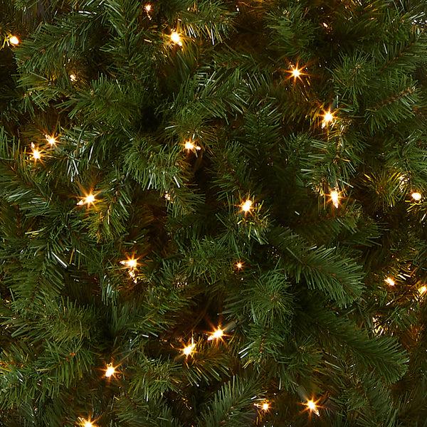 National Tree Company 7.5 Ft. Pre-Lit North Valley Spruce Pencil Slim Tree With Clear Lights