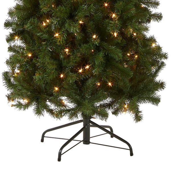 National Tree Company 7.5 Ft. Pre-Lit North Valley Spruce Pencil Slim Tree With Clear Lights
