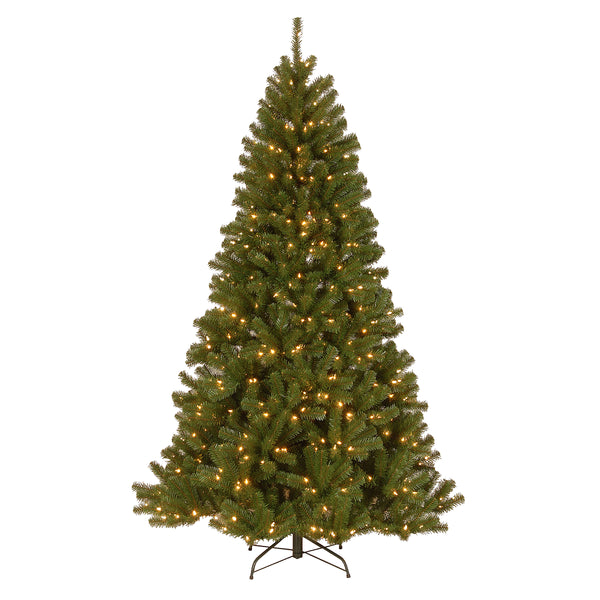 national tree company 7.5 ft. Pre-Lit North Valley Spruce Tree with Clear Lights