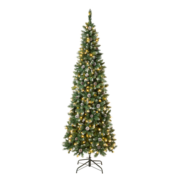 national tree company 7.5 ft. Pre-Lit Oakley Hills Slim Tree with LED Lights
