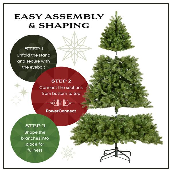 National Tree Company 7.5 Ft. Pre-Lit Princeton Fraser Fir Tree With PowerConnect And 800 Dual Color LED Lights