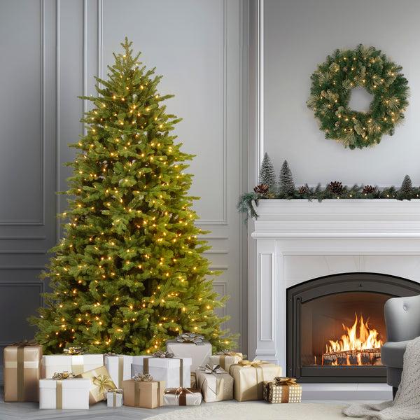 National Tree Company 7.5 Ft. Pre-Lit Princeton Fraser Fir Tree With PowerConnect And 1000 Dual Color LED Lights