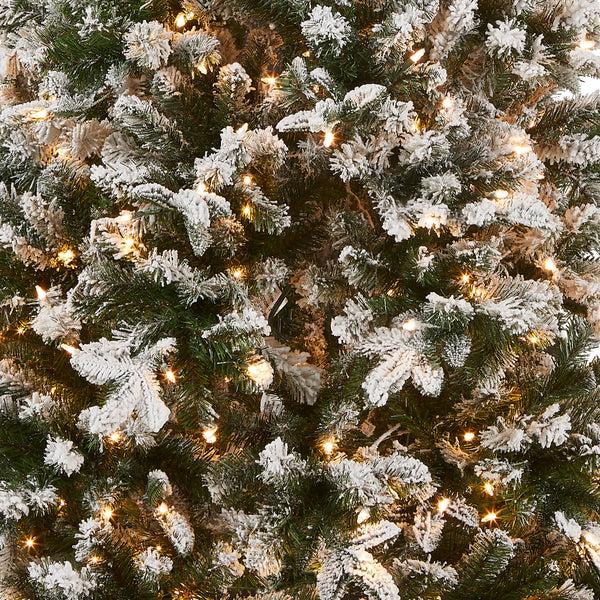 National Tree Company 7.5 Ft. Pre-Lit Snowy Everest Fir Medium Tree With Clear Lights