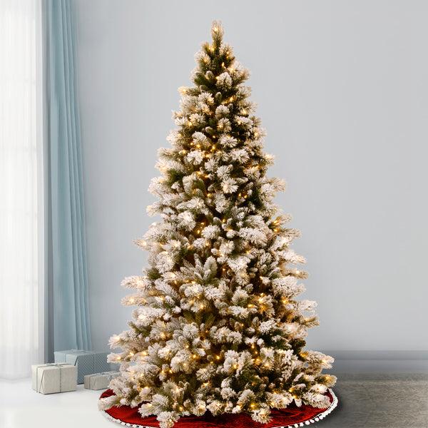 National Tree Company 7.5 Ft. Pre-Lit Snowy Westwood Pine Full Tree With Clear Lights