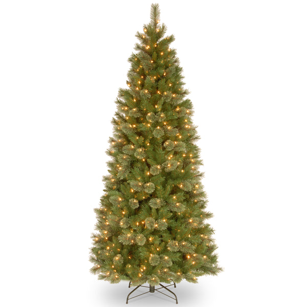 national tree company 7.5 ft. Pre-Lit Tacoma Pine Slim Tree with Clear Lights