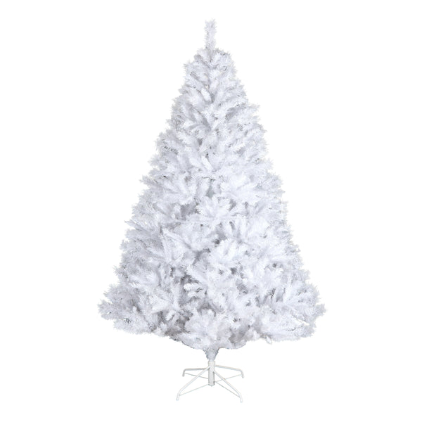 national tree company 7.5 ft. Pre-Lit Winchester Pine White Tree with Clear Lights and Silver Glitter